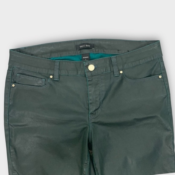 White House Black Market Green Coated Skimmer Pants - Picture 4 of 11